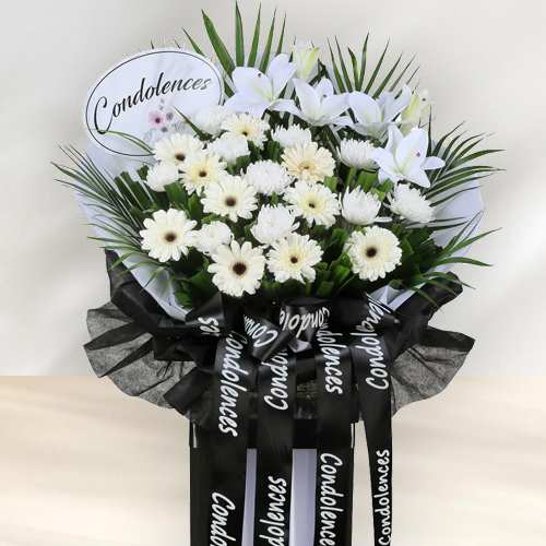 Whispers Condolence Flower Wreath