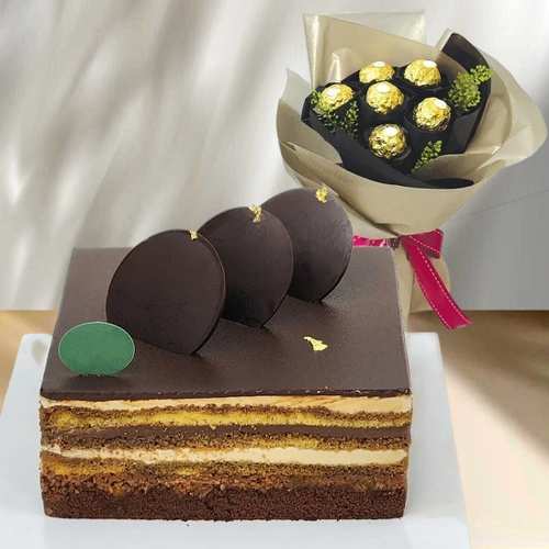 Birthday Cake N Ferrero Rocher Bouquet