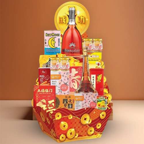 Lunar New Year Flourishing Wishes Gift Hamper-CNY Gift Baskets Online
