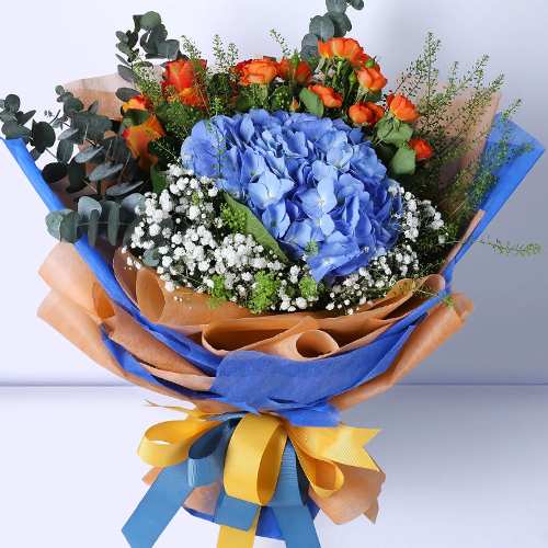 - Blue Hydrangea Flower Bouquet