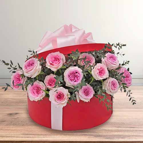 Pink Rose & Eucalyptus Arrangement For Mom