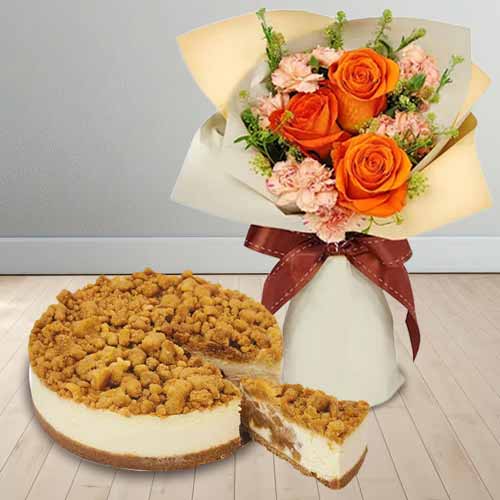 Flower And Cake For Mother Day