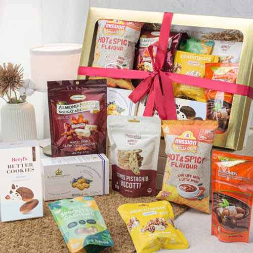 Snacks Gourmet Delight Hamper-Send Best Friend Gift Baskets To Singapore