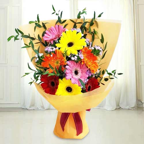 - Mixed Gerberas Flower Bouquet