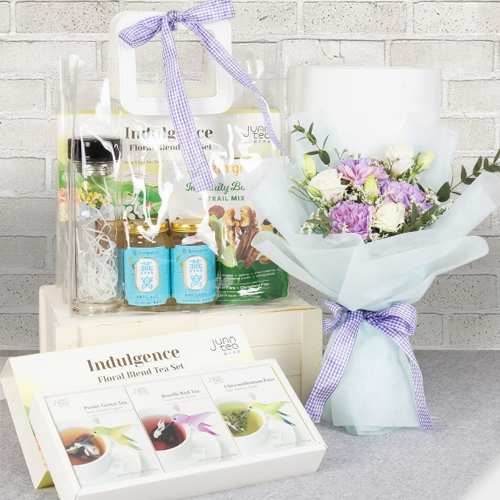 - Mother’s Day Bouquet & Herbal Tea Wellness Hamper