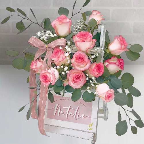 - Pink Rose Arrangement For Mother's Day
