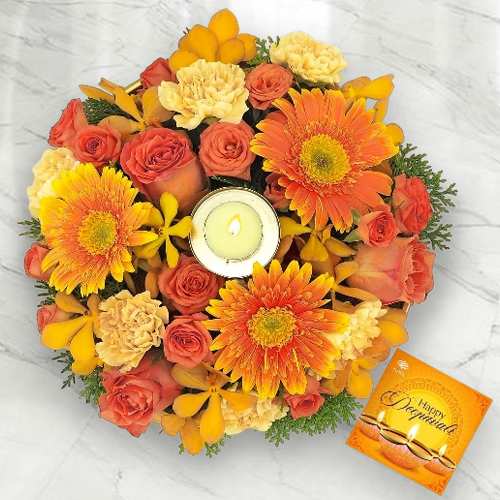 Deepavali Flower Arrangement-Diwali Floral Gifts Online