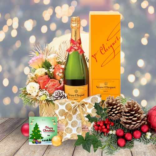 Christmas Champagne Gift Hamper-Singapore Christmas Champagne Gifts For Her